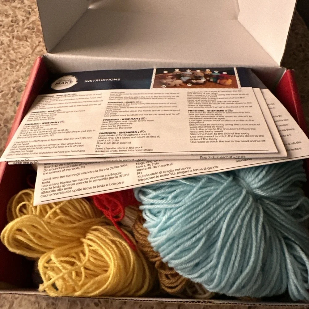 Nativity Crochet Kit Docrafts Simply Make Wool Felt Makes 9 Figures New Open Box